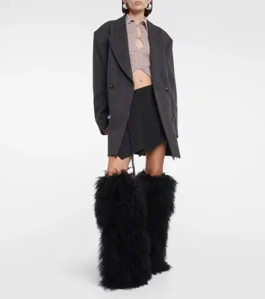 Paris Texas Shearling fur boots | Thumbnail 6
