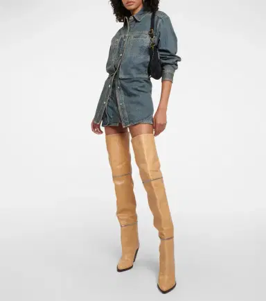 Isabel Marant Lelodie leather over the knee boots | Thumbnail 3