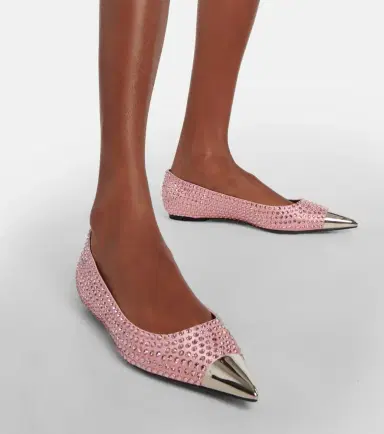 Area Rhinestone-embellished ballet flats | Thumbnail 2