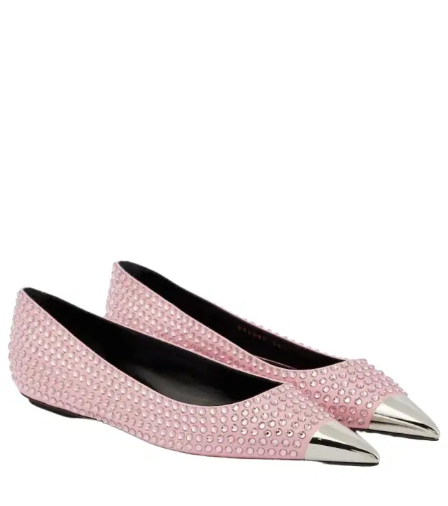 Area Rhinestone-embellished ballet flats