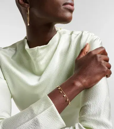 Octavia Elizabeth Nesting Gem 18kt gold bracelet with diamonds | Thumbnail 3