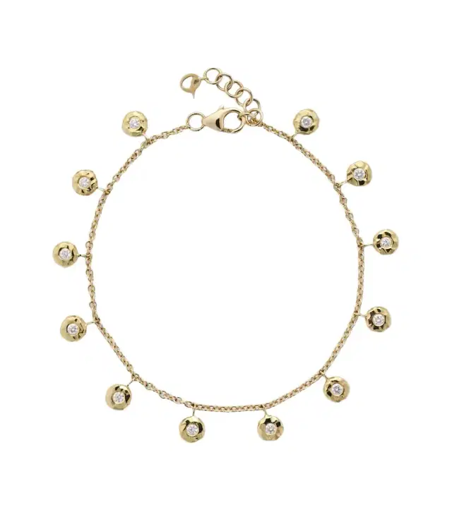 Octavia Elizabeth Nesting Gem 18kt gold bracelet with diamonds