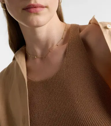 Octavia Elizabeth Micro Nesting Gem 18kt gold necklace with diamonds | Thumbnail 3