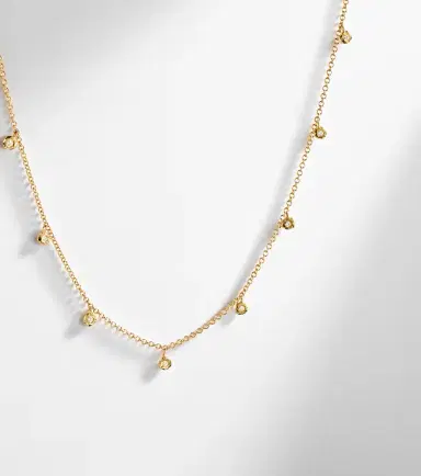 Octavia Elizabeth Micro Nesting Gem 18kt gold necklace with diamonds | Thumbnail 5