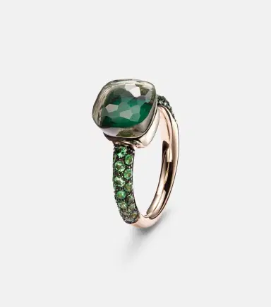 Pomellato Nudo 18kt rose and white gold ring with malachite, prasiolite, and tsavorite | Thumbnail 2 Pomellato Nudo 18kt rose and white gold ring with malachite, prasiolite, and tsavorite | Thumbnail 2