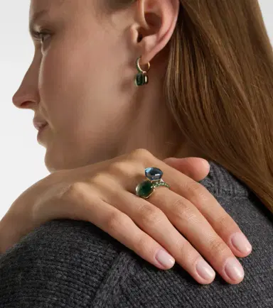 Pomellato Nudo 18kt rose and white gold ring with malachite, prasiolite, and tsavorite | Thumbnail 4 Pomellato Nudo 18kt rose and white gold ring with malachite, prasiolite, and tsavorite | Thumbnail 4
