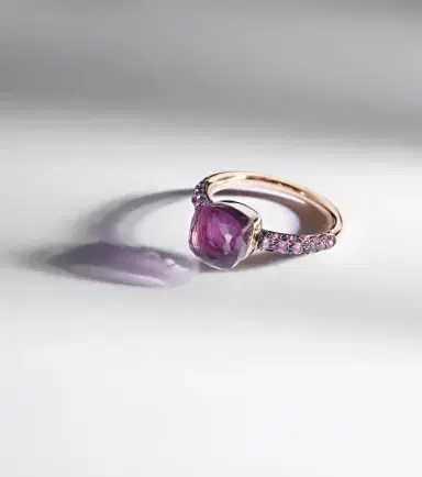 Pomellato Nudo Petit 18kt rose and white gold ring with amethyst and jade | Thumbnail 5 Pomellato Nudo Petit 18kt rose and white gold ring with amethyst and jade | Thumbnail 5