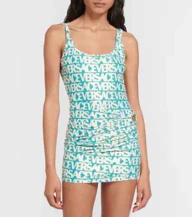 Versace Logo ruched miniskirt | Thumbnail 2