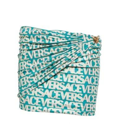 Versace Logo ruched miniskirt | Thumbnail 1