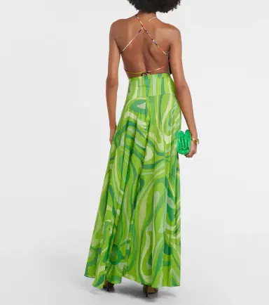 Pucci Marmo pleated cotton muslin maxi skirt | Thumbnail 2