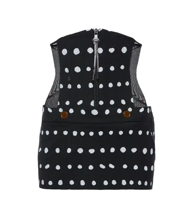 Vivienne Westwood Foam polka-dot virgin wool miniskirt