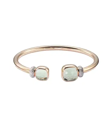 Pomellato Nudo 18kt rose gold cuff bracelet with prasiolites and diamonds | Thumbnail 1 Pomellato Nudo 18kt rose gold cuff bracelet with prasiolites and diamonds | Thumbnail 1