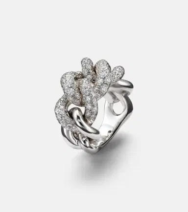 Pomellato Catene 18kt white gold ring with diamonds | Thumbnail 3 Pomellato Catene 18kt white gold ring with diamonds | Thumbnail 3