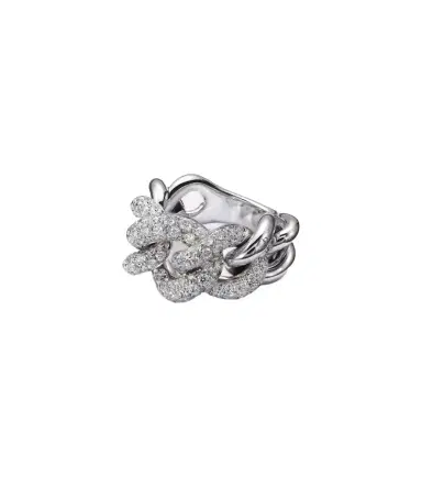 Pomellato Catene 18kt white gold ring with diamonds | Thumbnail 1 Pomellato Catene 18kt white gold ring with diamonds | Thumbnail 1
