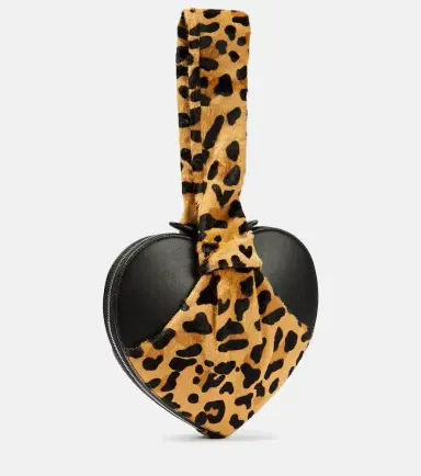 Alaïa Alaïa Le Cache Caur calf hair and leather clutch | Thumbnail 3