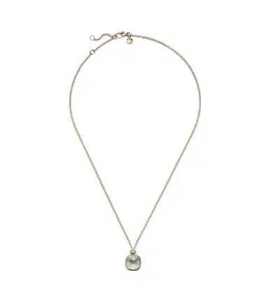 Pomellato Nudo 18kt rose and white gold necklace with prasiolite and diamonds | Thumbnail 1