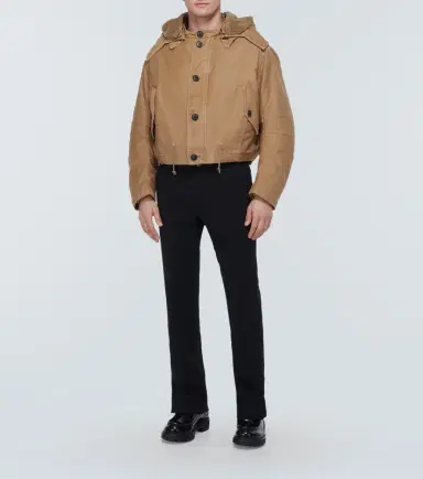 Prada Faux fur-trimmed bomber jacket | Thumbnail 5 Prada Faux fur-trimmed bomber jacket | Thumbnail 5