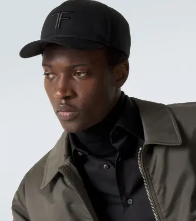Tom Ford Embroidered canvas and leather cap | Thumbnail 3
