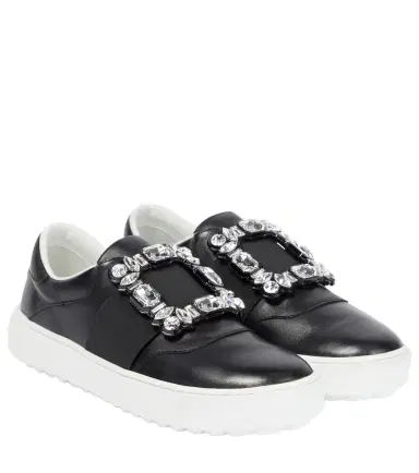 Roger Vivier Very Vivier embellished leather sneakers | Thumbnail 1 Roger Vivier Very Vivier embellished leather sneakers | Thumbnail 1