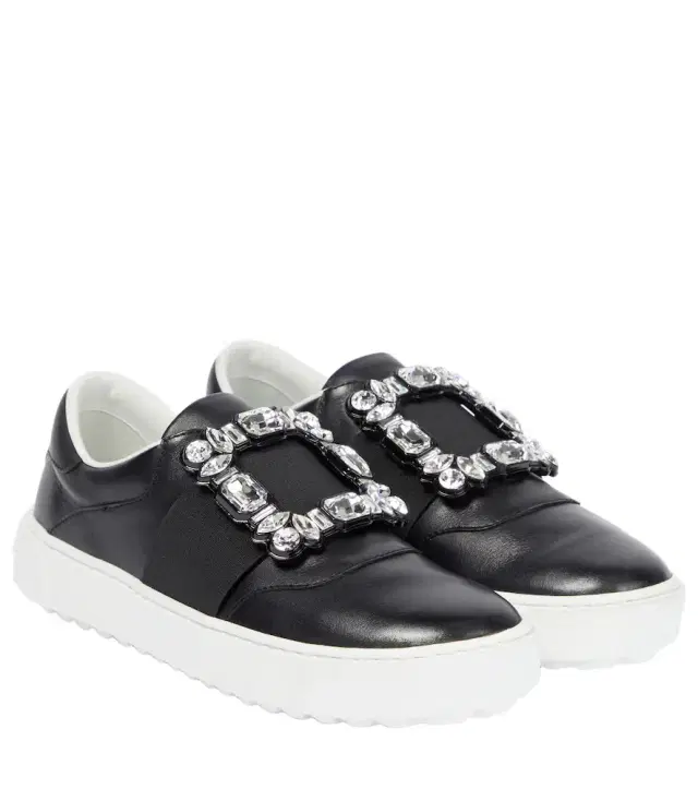 Roger Vivier Very Vivier embellished leather sneakers