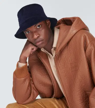 Miu Miu ogo corduroy bucket hat | Thumbnail 4