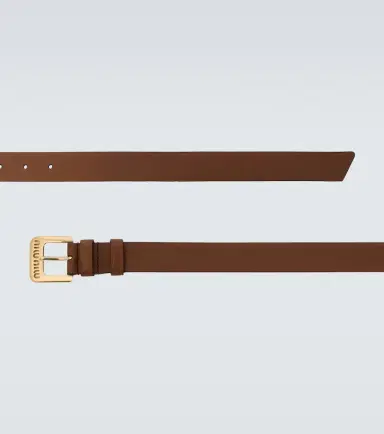 Miu Miu Logo leather belt | Thumbnail 2 Miu Miu Logo leather belt | Thumbnail 2