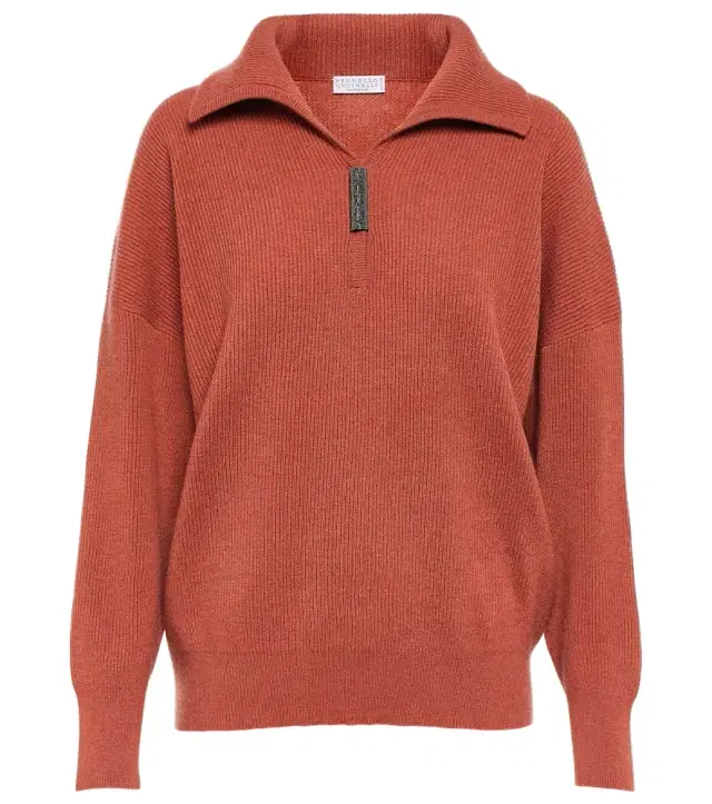 Brunello Cucinelli Cashmere polo sweater