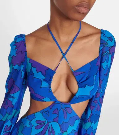 Rixo Kamilla printed georgette maxi dress | Thumbnail 4