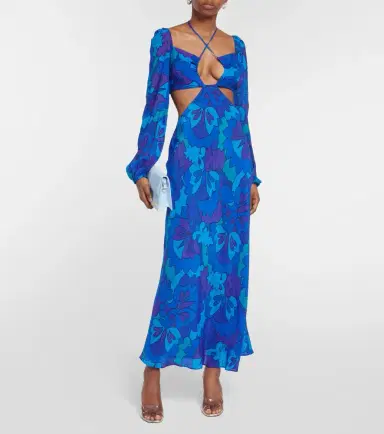 Rixo Kamilla printed georgette maxi dress | Thumbnail 5
