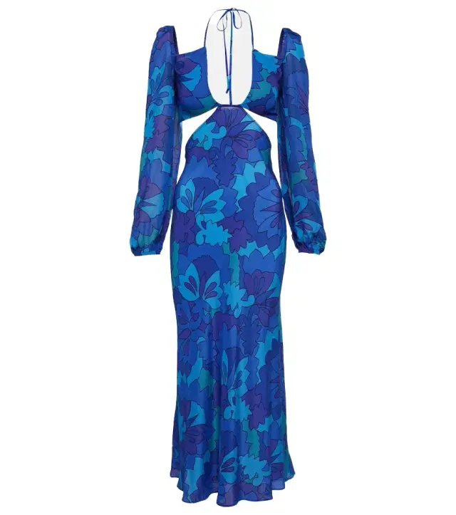 Rixo Kamilla printed georgette maxi dress