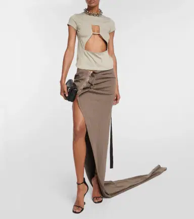 Rick Owens Cutout cotton T-shirt | Thumbnail 3