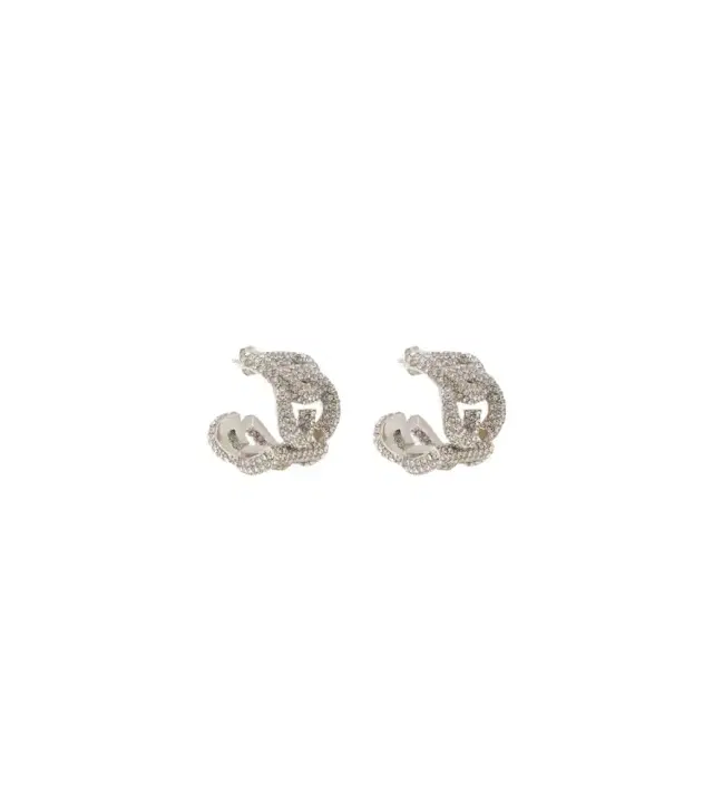 Dolce & Gabbana DG crystal-embellished hoop earrings
