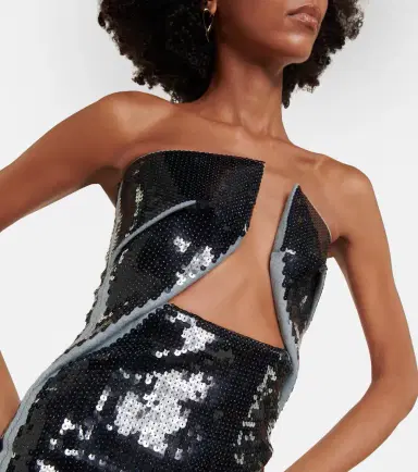 Rick Owens Strapless sequined gown | Thumbnail 4