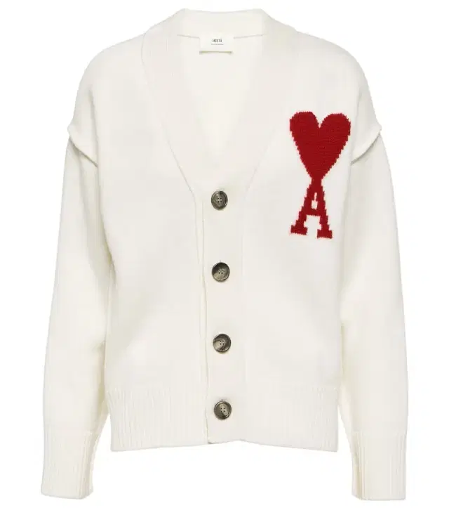 Ami Paris Ami De Caur virgin wool cardigan
