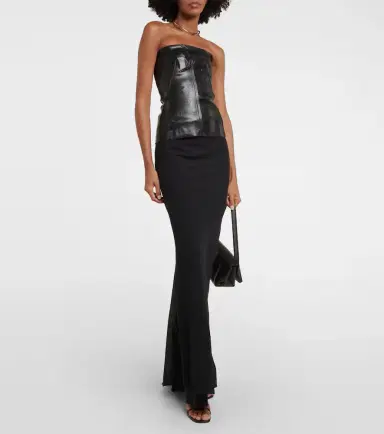 Rick Owens Coated denim bustier | Thumbnail 3