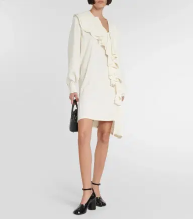 MM6 MAISON MARGIELA Ruffle-trimmed minidress | Thumbnail 4