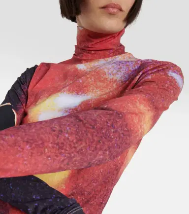 MM6 MAISON MARGIELA Printed turtleneck top | Thumbnail 2