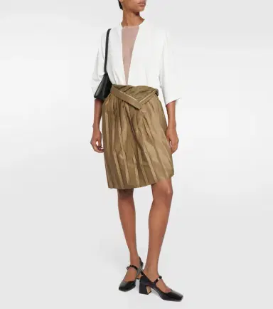 MM6 MAISON MARGIELA Pleated asymmetric midi skirt | Thumbnail 4