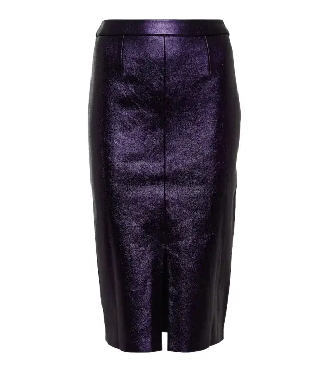Stouls Carmen metallic leather midi skirt