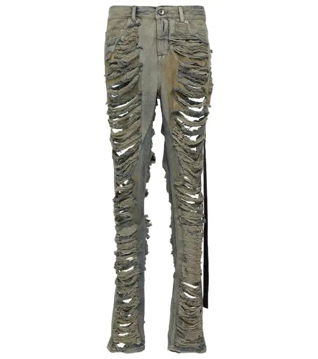 Rick Owens DRKSHDW distressed low-rise jeans