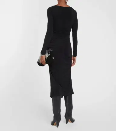 Isabel Marant Laly ruched jersey midi dress | Thumbnail 5