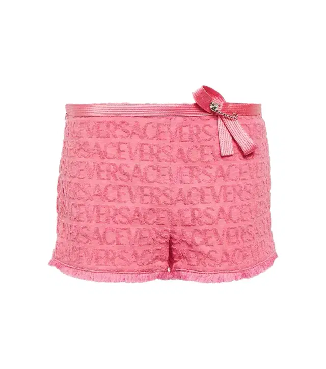 Versace x Dua Lipa  Allover cotton terry shorts