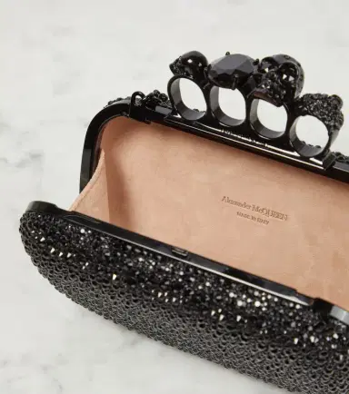 Alexander McQueen Knuckle embellished leather clutch | Thumbnail 2