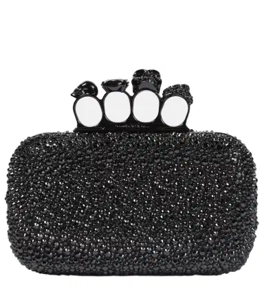 Alexander McQueen Knuckle embellished leather clutch | Thumbnail 1