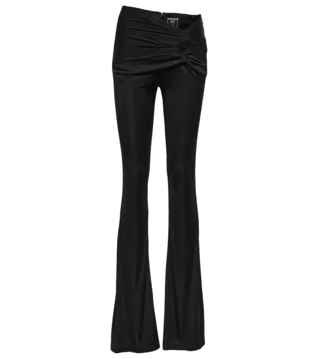 Versace x Dua Lipa gathered jersey flared pants