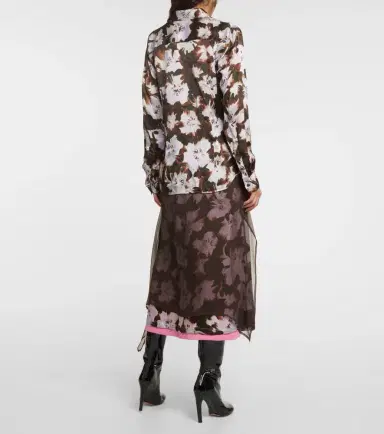 Dries Van Noten Chowy floral silk satin shirt | Thumbnail 4
