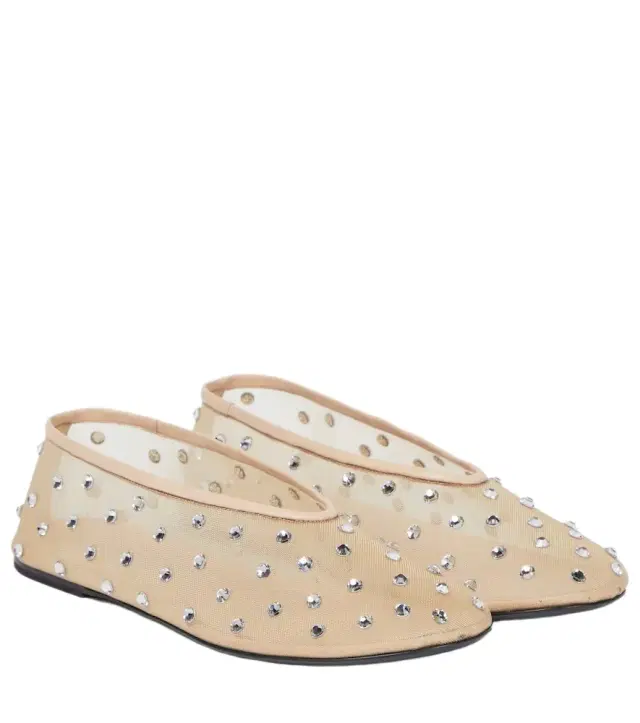 Marcy crystal-embellished ballet flats