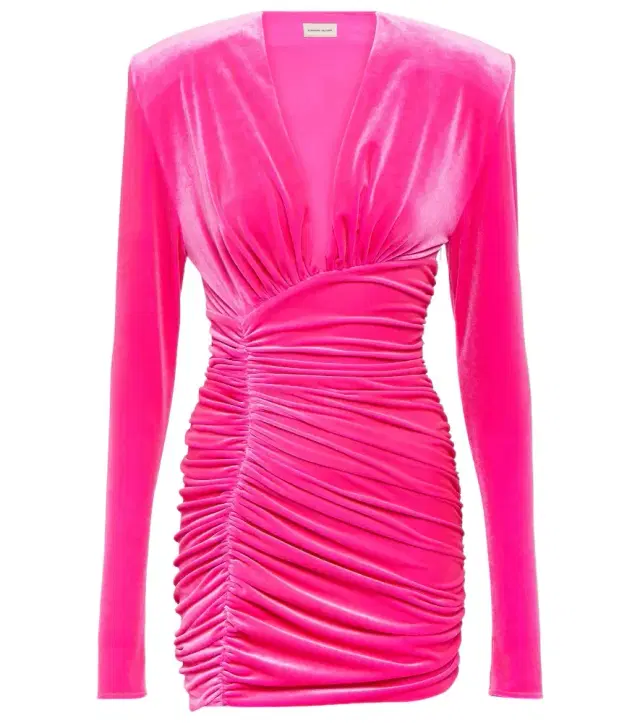 Alexandre Vauthier Ruched velvet minidress