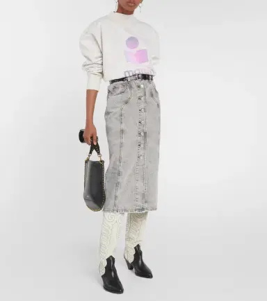 Marant Étoile Vandy denim midi skirt | Thumbnail 3 Marant Étoile Vandy denim midi skirt | Thumbnail 3