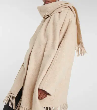 Marant Étoile Scarf-detail wool-blend coat | Thumbnail 4 Marant Étoile Scarf-detail wool-blend coat | Thumbnail 4